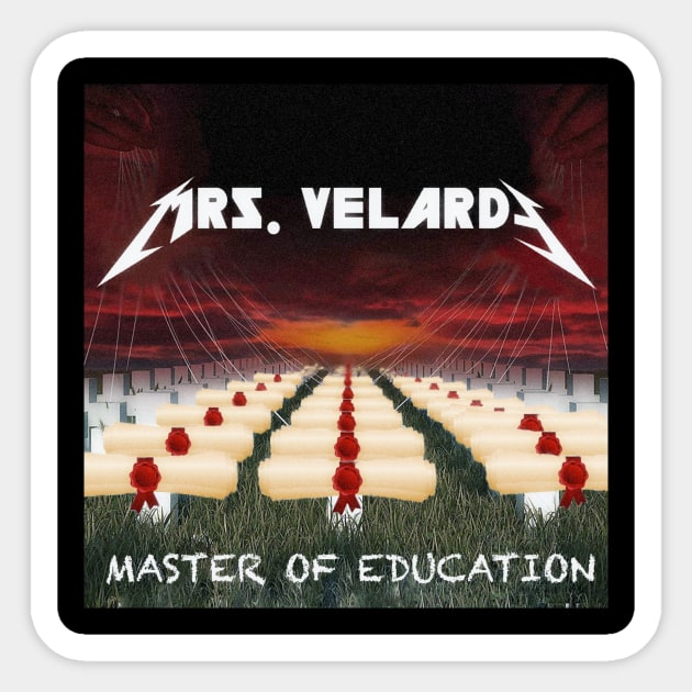 Mrs Velarde Sticker by V for Velarde